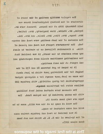 罗克斯伯里社区房屋协会会议记录，1939-1951年 